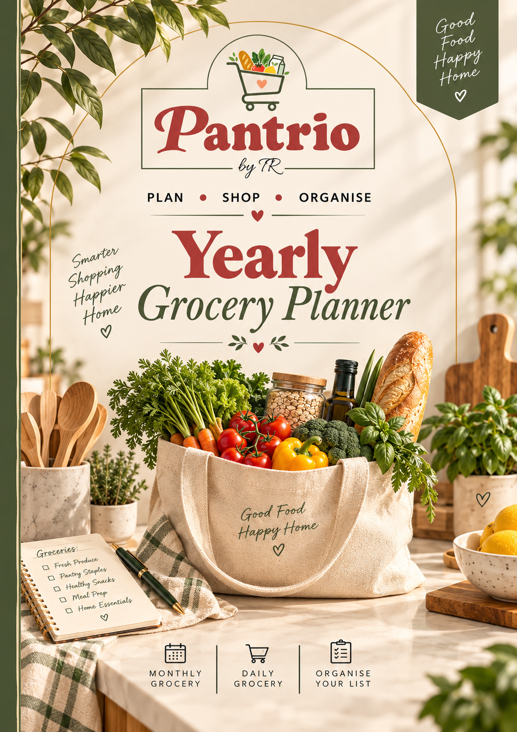 Pantrio Yearly Grocery Planner cover